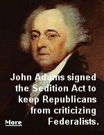 Because of the Sedition Act of 1798, twenty-five men, most of them editors of Republican newspapers, were arrested and their newspapers forced to shut down. 